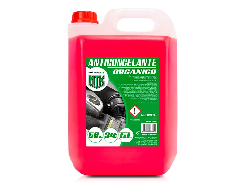 Antifreeze 5L MOTORKIT 50% Pink OAT - Protection -34°C