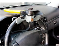 Steering wheel lock bar