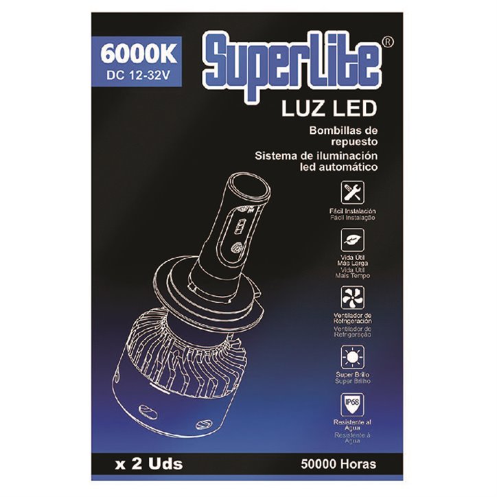 Kit LED Bulbs H4 6000K 35W