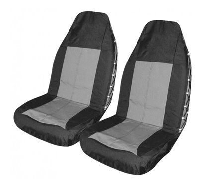 Kit 2 Coberturas de Bancos XL Preto / Cinza