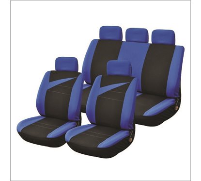 Kit Coberturas de Bancos Bot Azul / Preto