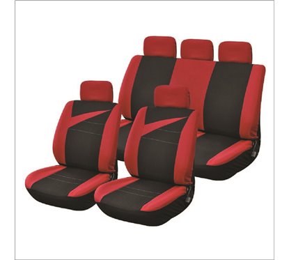 Kit Coberturas de Bancos Bot Vermelho / Preto