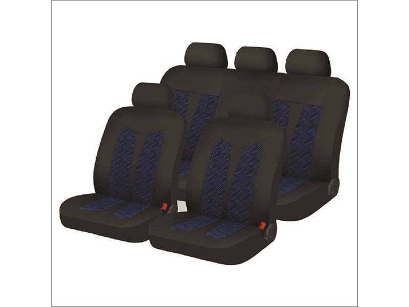 Set Complet de Housses de Siège Enduro Bleu / Noir