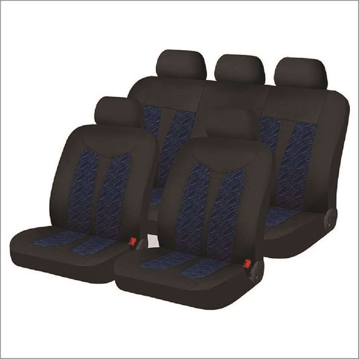 Set Complet de Housses de Siège Enduro Bleu / Noir