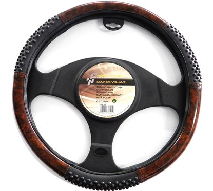 Funda para Volante Masaje Imitación Madera