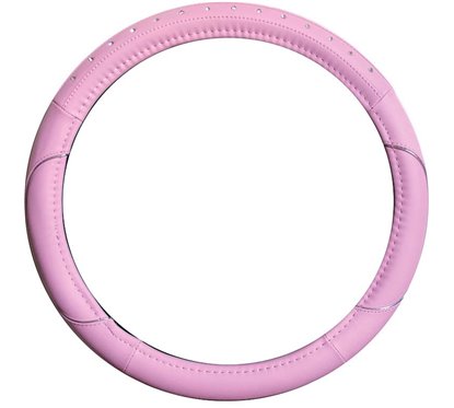 Funda para Volante Imitación Diamante Rosado