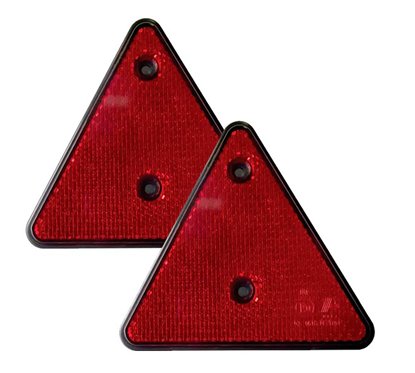 2x Triángulo Reflexivo Rojo (Instalación con Tornillos)
