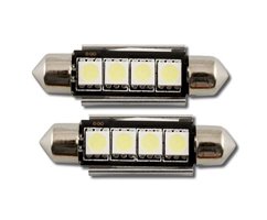 Kit dampoules tubulaires 4 LED Canbus SMD 42 mm