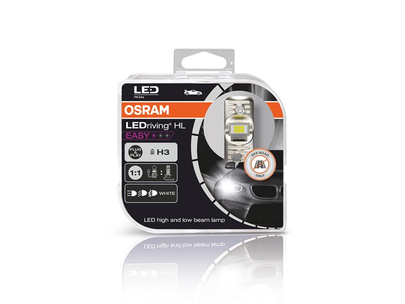 Kit 2 Lampes LED H3 12V/8W OSRAM LEDriving® HL EASY HCB Kit 2 Lampes LED H3 12V/8W OSRAM LEDriving® HL EASY HCB