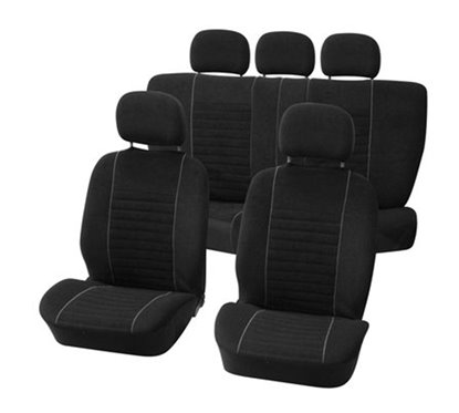 Coberturas Banco Veludo Com Airbag (9 Unidades) Preto/Cinza