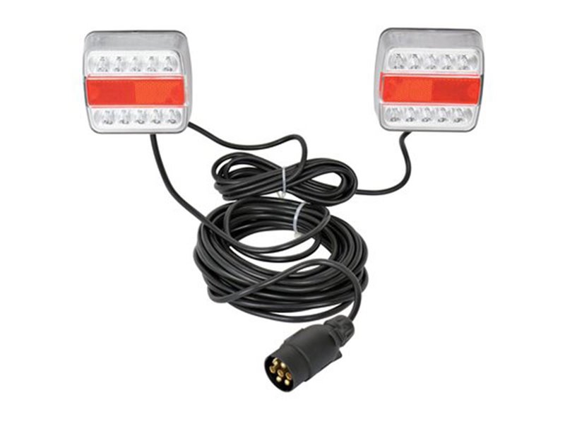 Kit Sinalização Magnético Para Reboque 7P Led Kit Sinalização Magnético Para Reboque 7P Led
