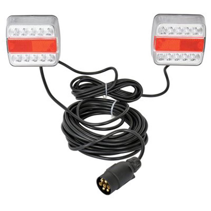 Kit Sinalização Magnético Para Reboque 7P Led