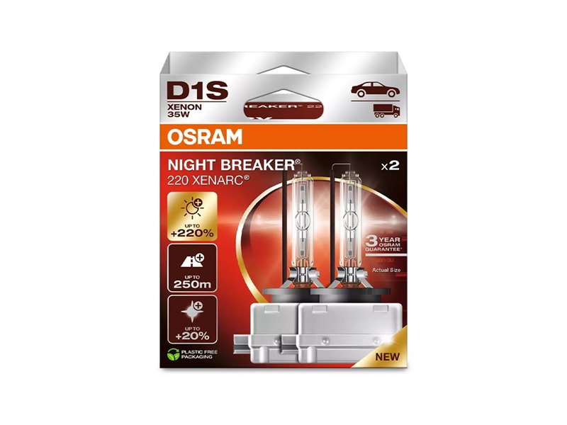 Kit 2 Lámparas D1S 85V/35W OSRAM Night Beaker® 220 HB Kit 2 Lámparas D1S 85V/35W OSRAM Night Beaker® 220 HB
