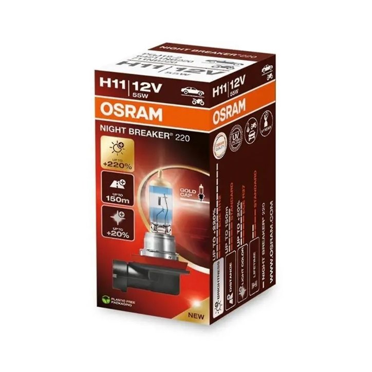 Lámpara H11 12V/55W OSRAM Night Breaker® 220
