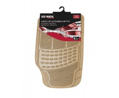 Juego de 4 Alfombras de Goma - ALASKA - Beige