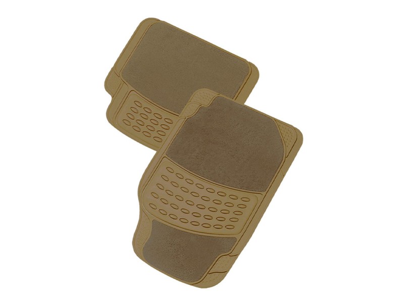 Set of 4 Rubber & Carpet Mat - PARIS - Beige Set of 4 Rubber & Carpet Mat - PARIS - Beige