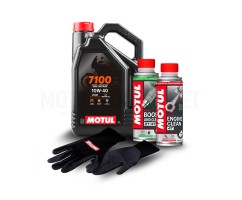 MOTUL Premium Maintenance Pack Motorcycle Oil 4T 7100 10W40 4L