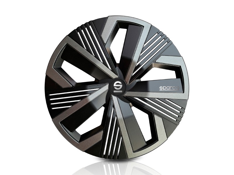 Juego Tapacubos NAGOYA 14'' SPARCO Corsa Negro y Gris Juego Tapacubos NAGOYA 14'' SPARCO Corsa Negro y Gris