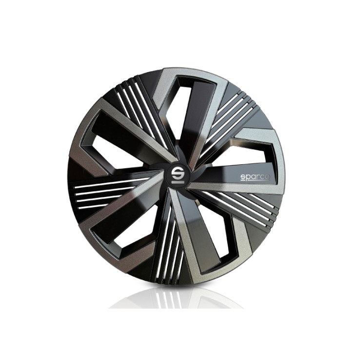 Juego Tapacubos NAGOYA 14'' SPARCO Corsa Negro y Gris