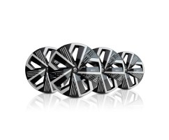 Juego Tapacubos NAGOYA 15'' SPARCO Corsa Negro y Plata