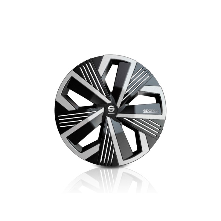 Juego Tapacubos NAGOYA 15'' SPARCO Corsa Negro y Plata