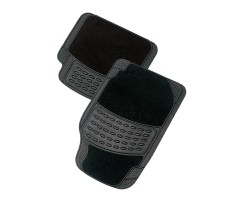 Kit Tapetes PVC e Alcatifa - PARIS - Preto