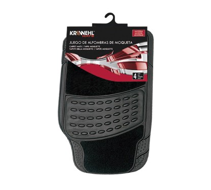 Kit Tapetes PVC e Alcatifa - PARIS - Preto