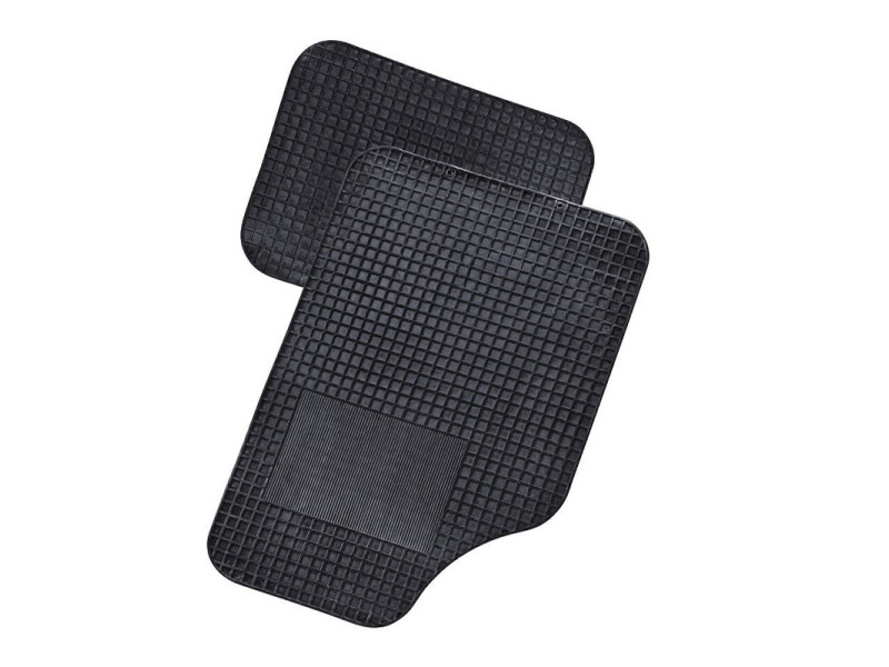 Set of 4 Rubber Mat - MOSCOU - Black Set of 4 Rubber Mat - MOSCOU - Black