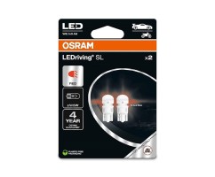 Kit 2 Lâmpadas LED W5W 12V/1W OSRAM LEDriving® SL RED Blister