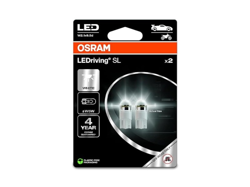 Kit 2 Lámparas LED W5W 12V/1W OSRAM LEDriving® SL WHITE Blister Kit 2 Lámparas LED W5W 12V/1W OSRAM LEDriving® SL WHITE Blister