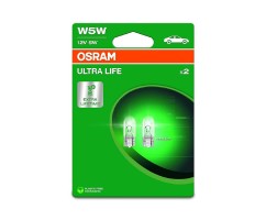 Kit 2 Lâmpadas W5W 12V/5W OSRAM Ultra Life® Blister