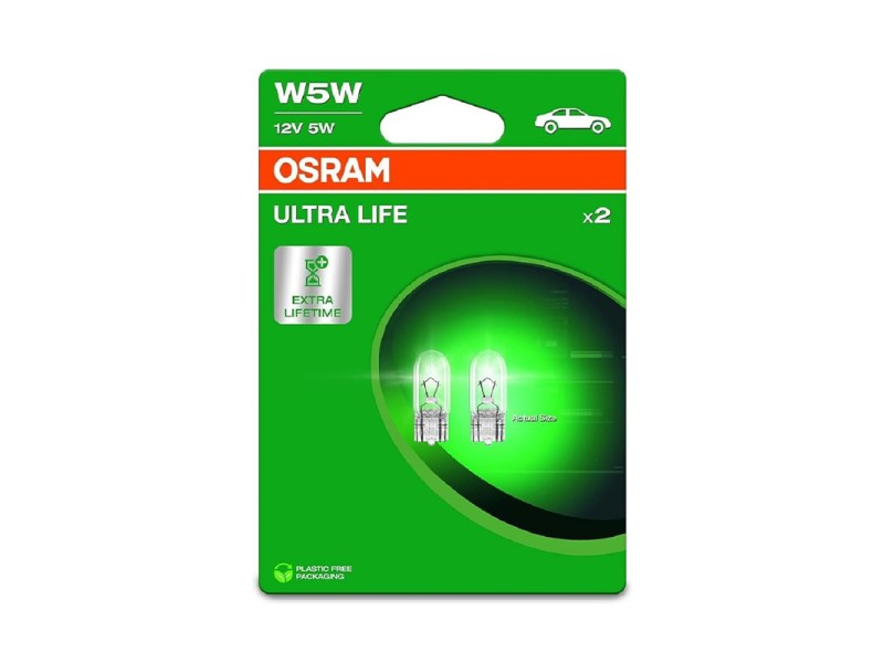 Kit 2 Lámparas W5W 12V/5W OSRAM Ultra Life® Blister Kit 2 Lámparas W5W 12V/5W OSRAM Ultra Life® Blister