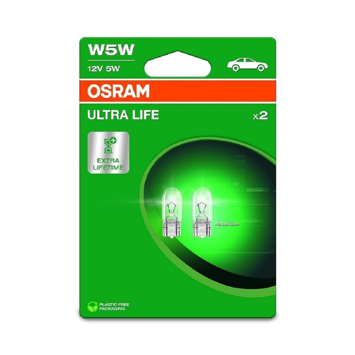 Kit 2 Lámparas W5W 12V/5W OSRAM Ultra Life® Blister