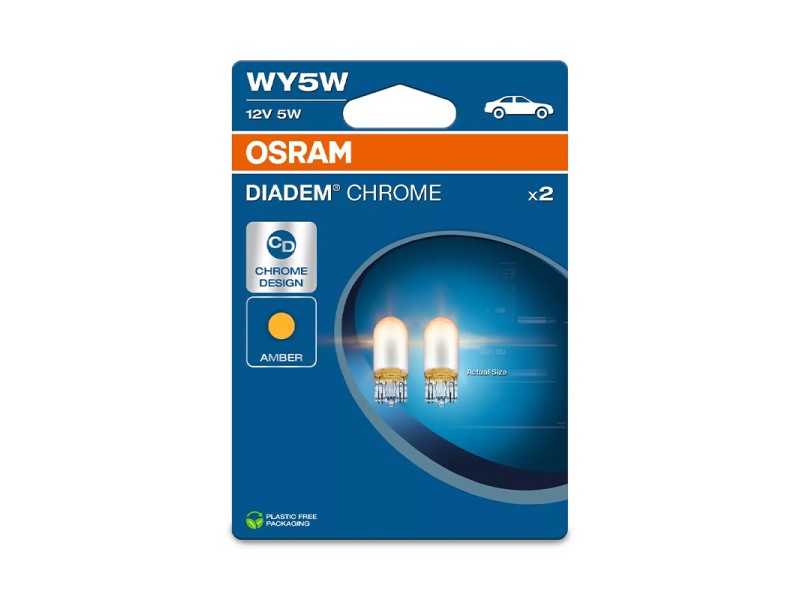 Kit 2 Lámparas WY5W 12V/5W OSRAM Diadem Chrome® Blister Kit 2 Lámparas WY5W 12V/5W OSRAM Diadem Chrome® Blister