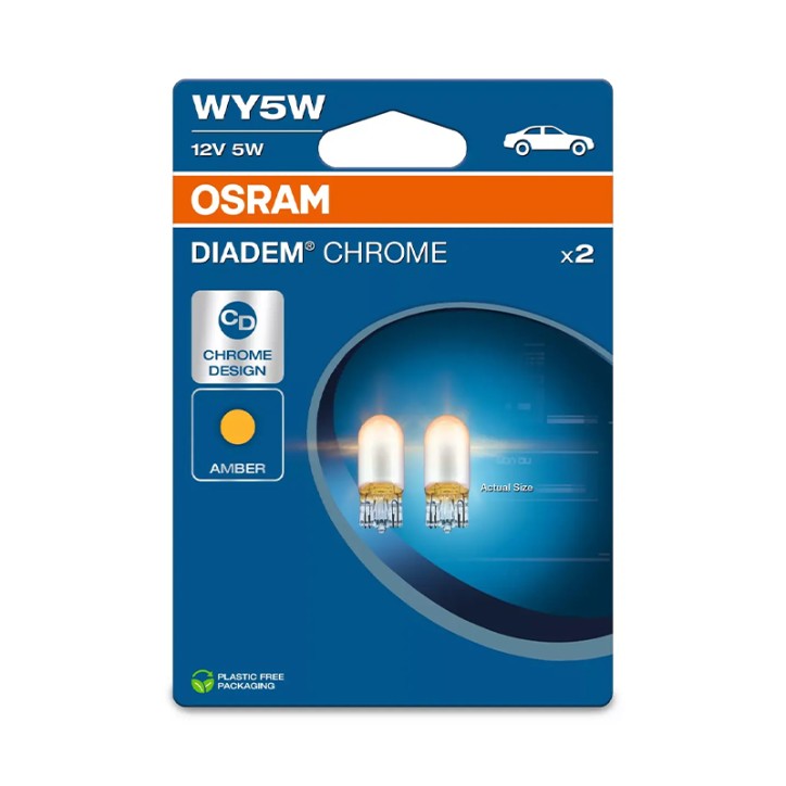 Kit 2 Lámparas WY5W 12V/5W OSRAM Diadem Chrome® Blister