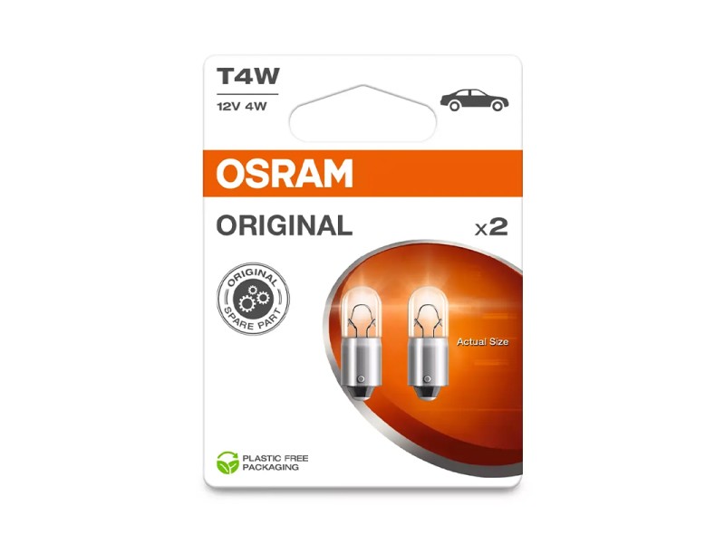 Kit 2 Lámparas T4W 12V/4W OSRAM Original Line® Blister Kit 2 Lámparas T4W 12V/4W OSRAM Original Line® Blister