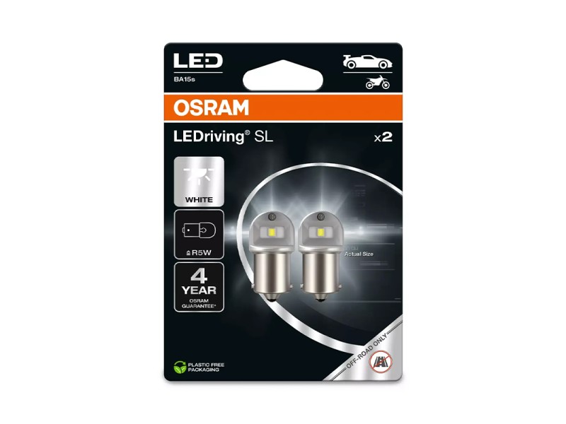 Kit 2 LED Lamps R5W 12V/0.5W OSRAM LEDriving® SL WHITE Blister