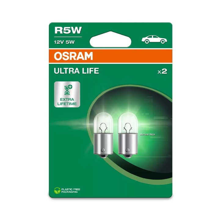 [06.5007ULT-2BL] Kit 2 Lâmpadas R5W 12V/5W OSRAM Ultra Life®