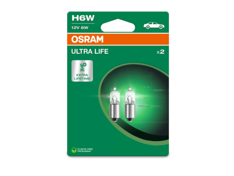 Kit 2 Lámparas H6W 12V/6W OSRAM Ultra Life® Blister Kit 2 Lámparas H6W 12V/6W OSRAM Ultra Life® Blister