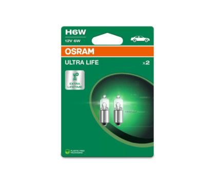Kit 2 Lampes H6W 12V/6W OSRAM Ultra Life® Blister