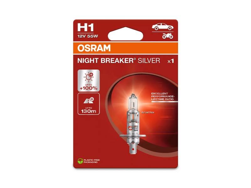 Lámpara H1 12V/55W OSRAM Night Breaker® Silver Blister Lámpara H1 12V/55W OSRAM Night Breaker® Silver Blister