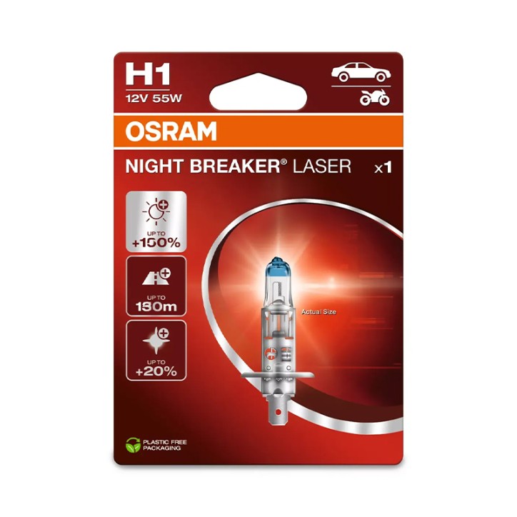 Lámpara H1 12V/55W OSRAM Night Breaker® Laser Blister