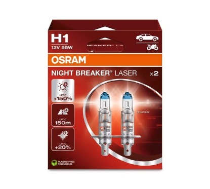 Kit 2 Lampes H1 12V/55W OSRAM Night Breaker® Laser HB