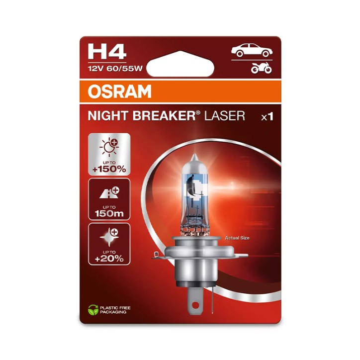 Lámpara H4 12V 60/55W OSRAM Night Beaker® Laser Blister