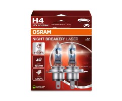 Kit 2 Lámparas H4 12V 60/55W OSRAM Night Beaker® Laser HB