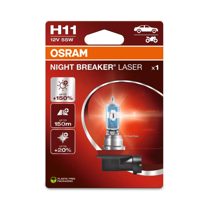 Lâmpada H11 12V/55W OSRAM Night Beaker® Laser Blister