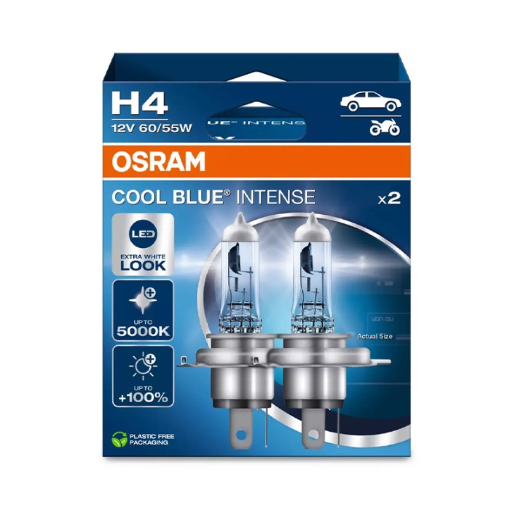 Kit 2 Lâmpadas H4 12V 60/55W OSRAM Cool Blue Intense® NEXT GEN HB