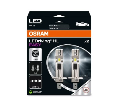 Kit 2 Lâmpadas LED H1 12V/9W OSRAM LEDriving HL EASY HB
