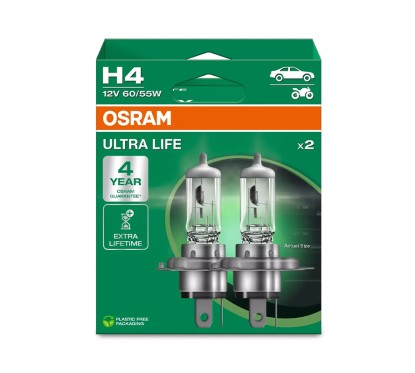 Kit 2 Lampes H4 12V 60/55W OSRAM Ultra Life® HB
