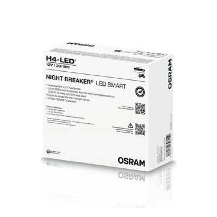 Kit 2 Lampes LED H4 12V 20/19W OSRAM Night Breaker LED SMART PRO Kit